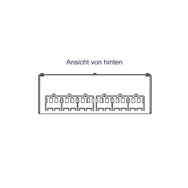 Produktbild MVT 150 240 RAL9016  -  Aufputz Medienverteiler für 24 Keystone (19.4mm Ausschnitt)